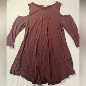 First Love Plum Cold Shoulder Tunic